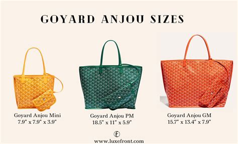 goyard large|goyard tote bag size comparison.